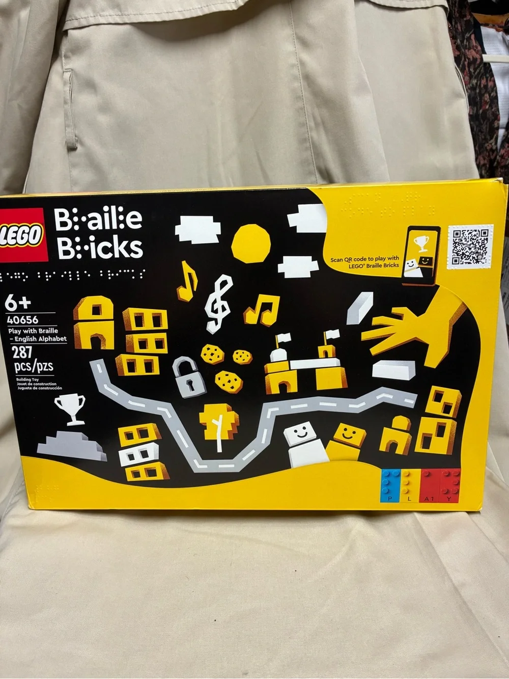 NIB Lego Braille Bricks 40656 English Alphabet 287 Pc